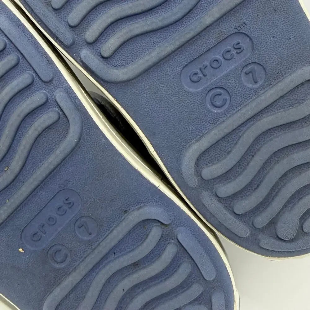 Crocs Navy & Gray Sandals C7 Kids